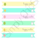 PRINTABLE EasterFlag Toppers for Paper Straws - DIY - Instant Download Il_170x135