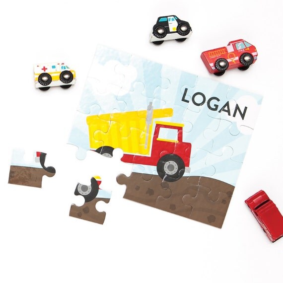Personalized Puzzle for Kids - Dump Truck Puzzle Il_570xn