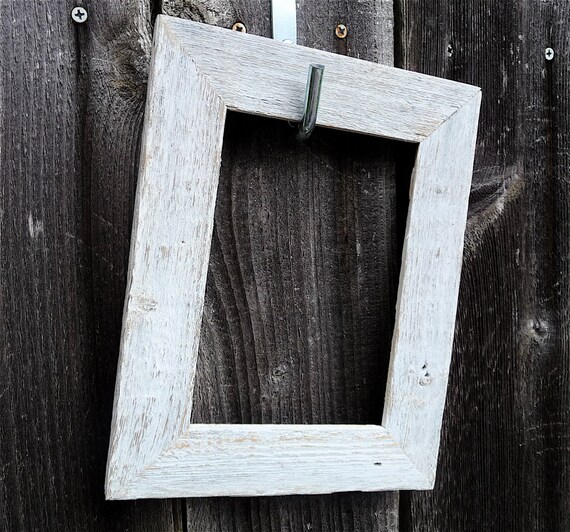 Rustic Whitewash Barn wood Picture Frames Set by HuckleberryVntg