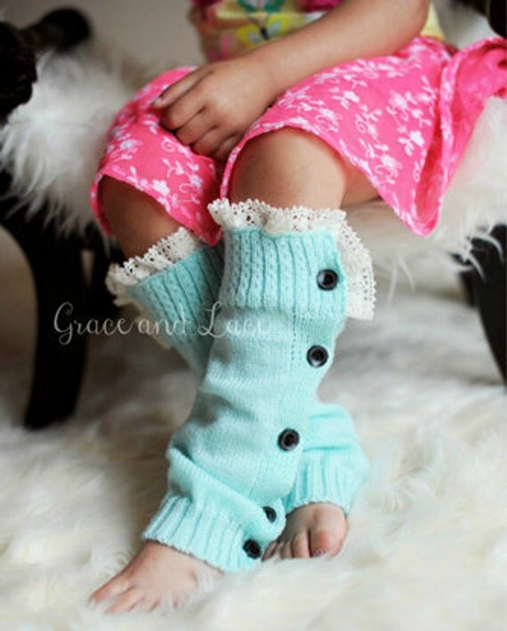 The Mini Molly GIRLS mint teal Soft Slouchy by GraceandLaceCo