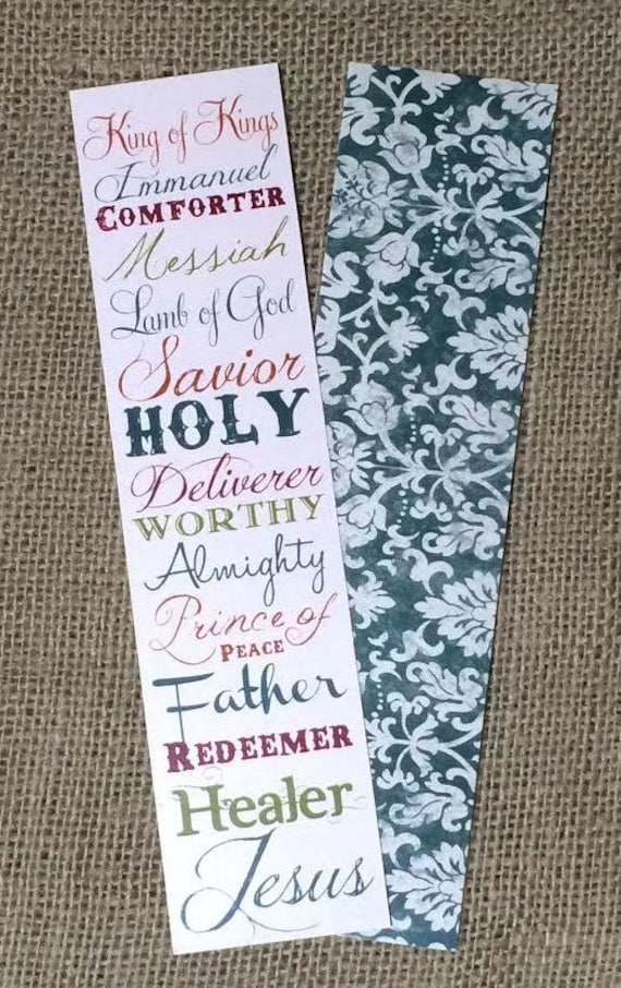 Bookmark Encouraging Gift Scripture Names of God