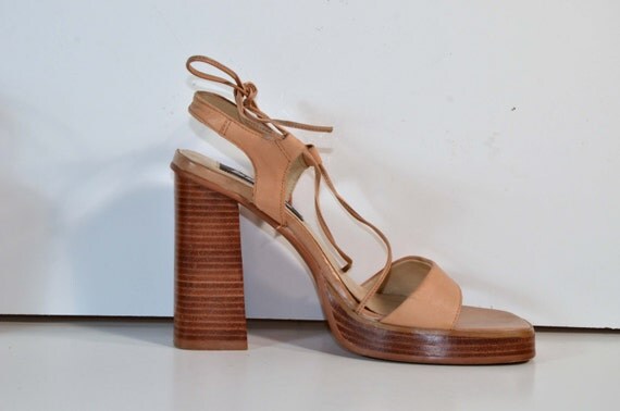 90s chunky platform heels