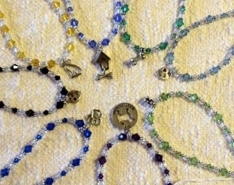 Pet Charm Bracelet with Swarovski Crystal