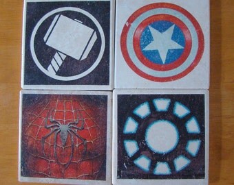 Marvel Super Hero Drink Coasters Set of 4