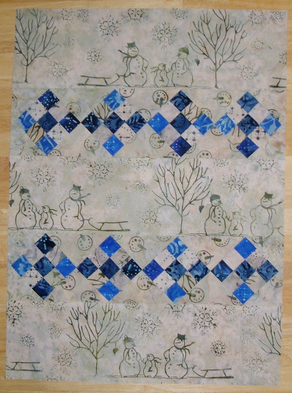 Snow Day Quilt Kit by Laundry Basket Quilts for Moda Fabrics.