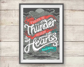 Running Up That Hill Kate Bush Lyric - Print