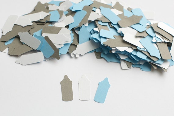 Baby Shower Decoration Bottle Confetti Blue Gray Il_570xn