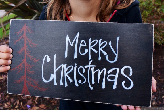 Merry Christmas wood sign porch sign