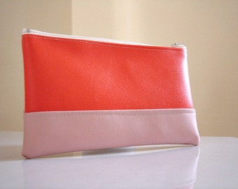 orange and pink clutch