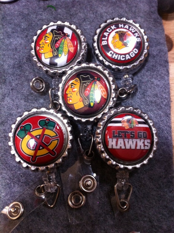 Chicago Blackhawks retractable badge holder