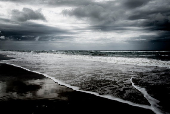 Ocean Waves Photography Dramatic Beach Nature Decor Color