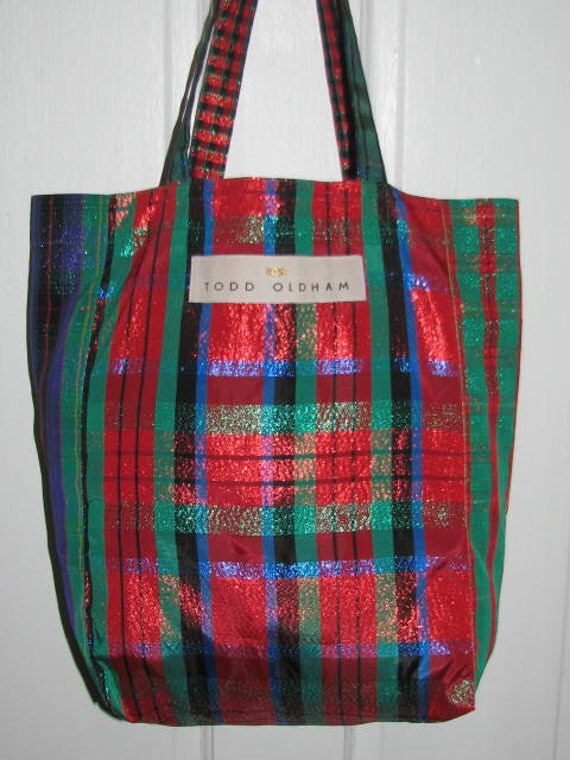 plaid christmas purse