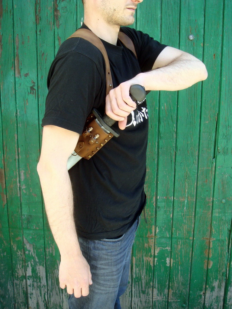 Knife Leather Shoulder Sheath for Calimacil IX by