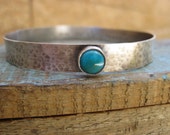 Dreamer bangle- Silver and turquosie bracelet