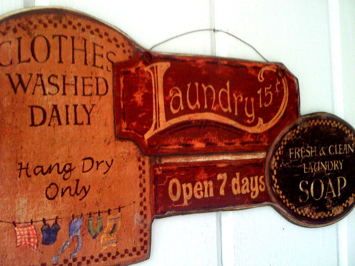 Laundry Room Sign Clothes Washed Daily Press n' Fold