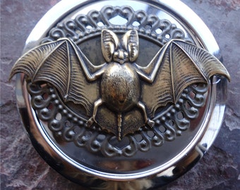 Bat Compact Mirror - Victorian Steampunk - Goth - Horror - Vampire - Make Up - Cosmetics - Pocket Mirror