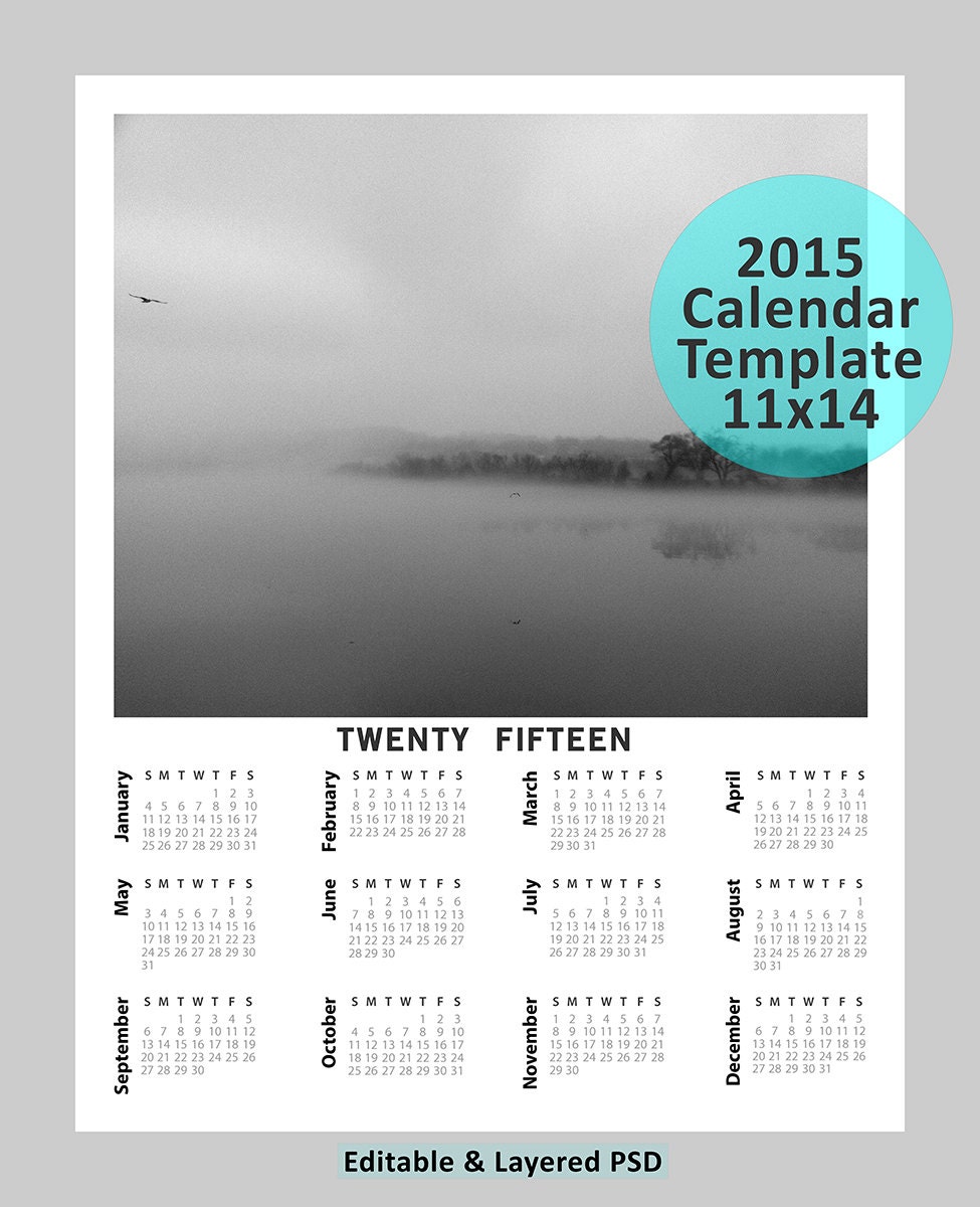 2015 calendar template photoshop download