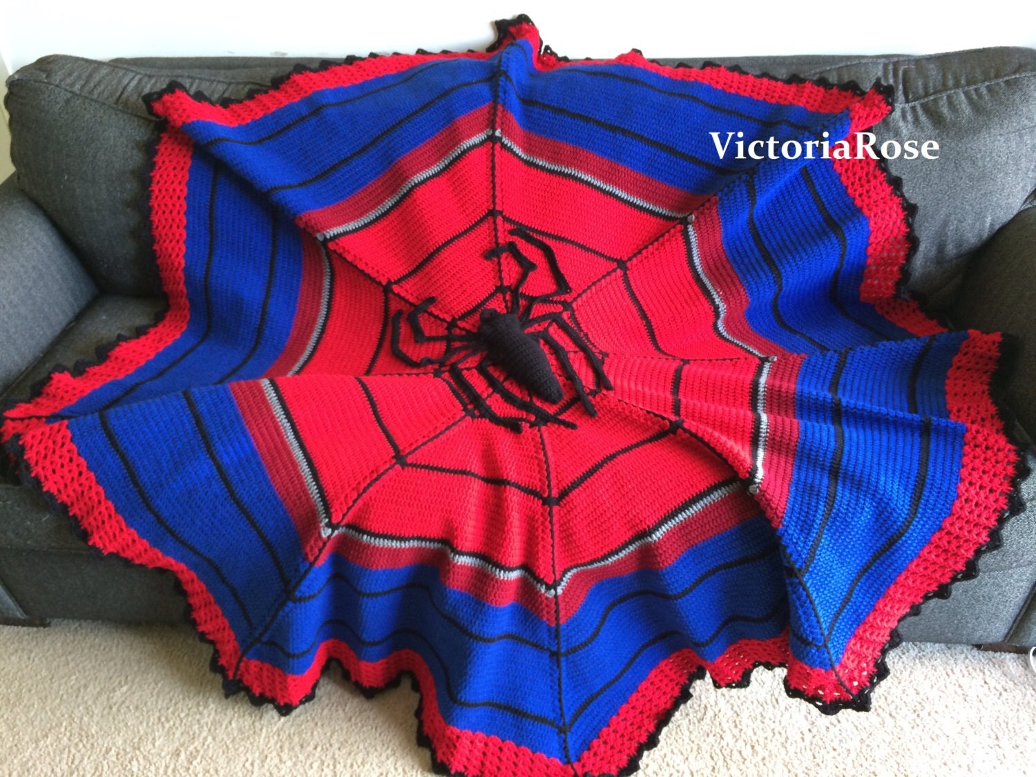 Crochet Spiderman Blanket Pattern Only