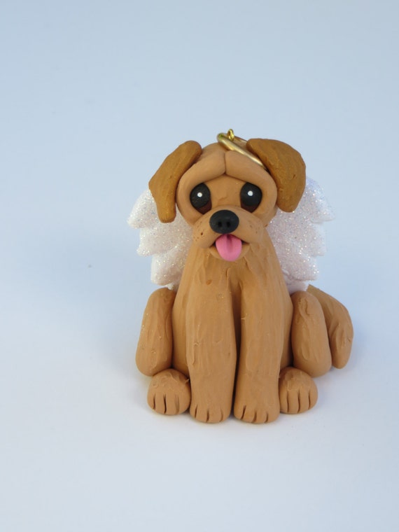 golden retriever angel figurine