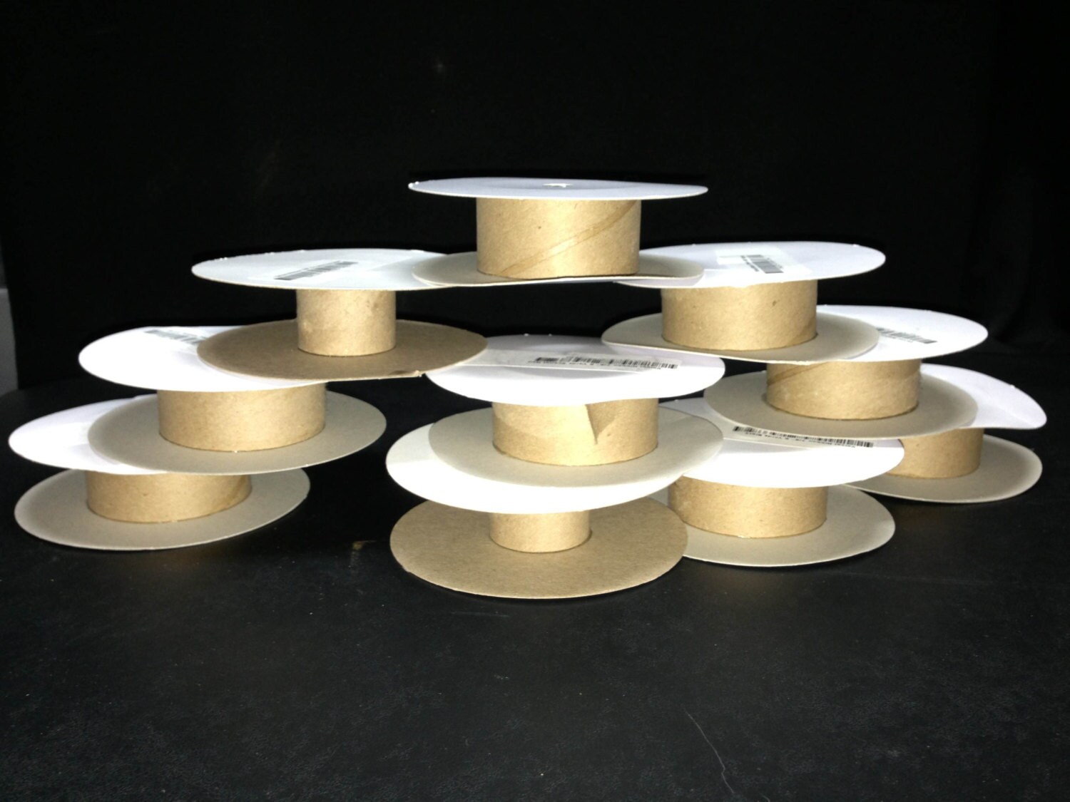 10 Cardboard Ribbon Spools 7/8 Ribbons Twine Trim