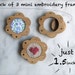 Miniature embroidery frames - Pack of 3 x flower shape hoops - 1.5" inches in diameter - The world's smallest!