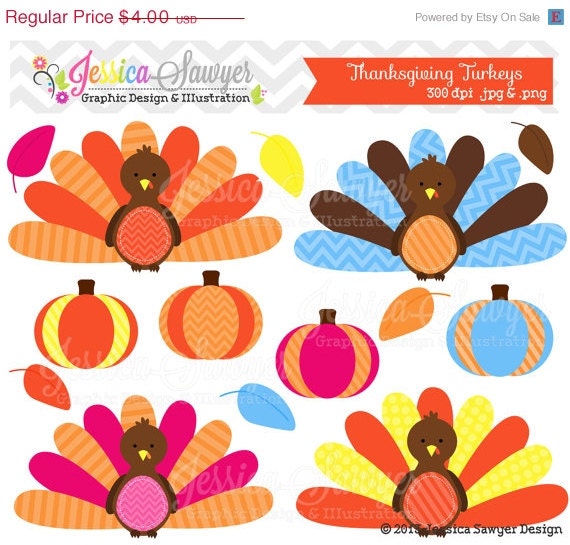 50% OFF - INSTANT DOWNLOAD, thanksgiving turkeys, turkey clipart, for commercial use, personal use, invites, cards, scrapbooking Il_570xn