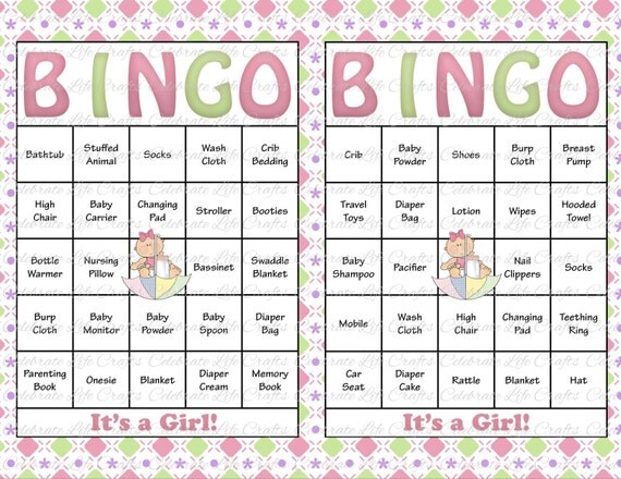 New Baby Shower Bingo En Espanol