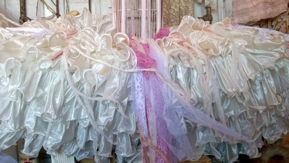 shabby chic tree skirt christmas white ruffled hand made pink shabby chic tree skirt christmas white ruffled hand made pink