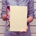 Spine Patterned Fabric Sketchbook Large