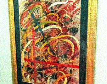 HENDRIK GRISE: Original Signed Watercolor and Gouache Abstract Expressionism Painting