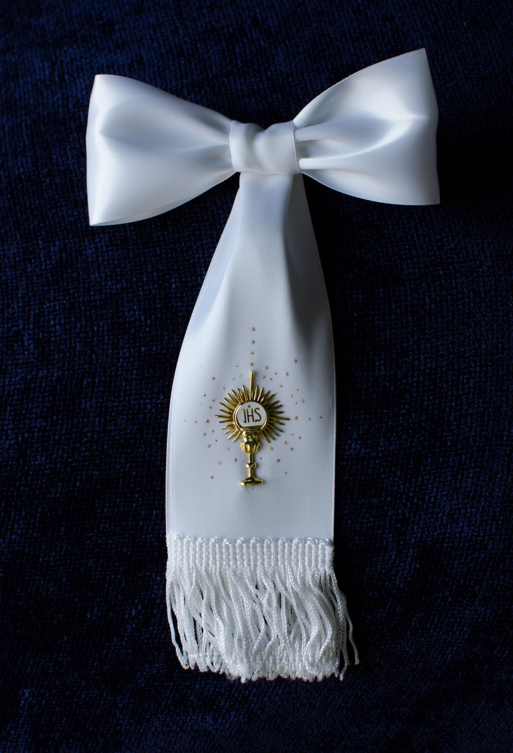 Boy First Communion Arm Bow Ribbon by mibellaflor on Etsy