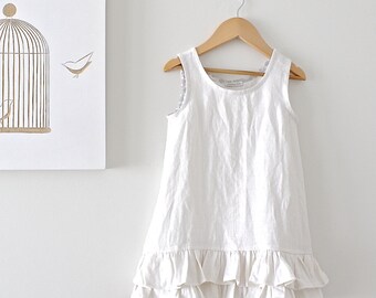 Kea Girls Linen Cami Dress - Blue Wave