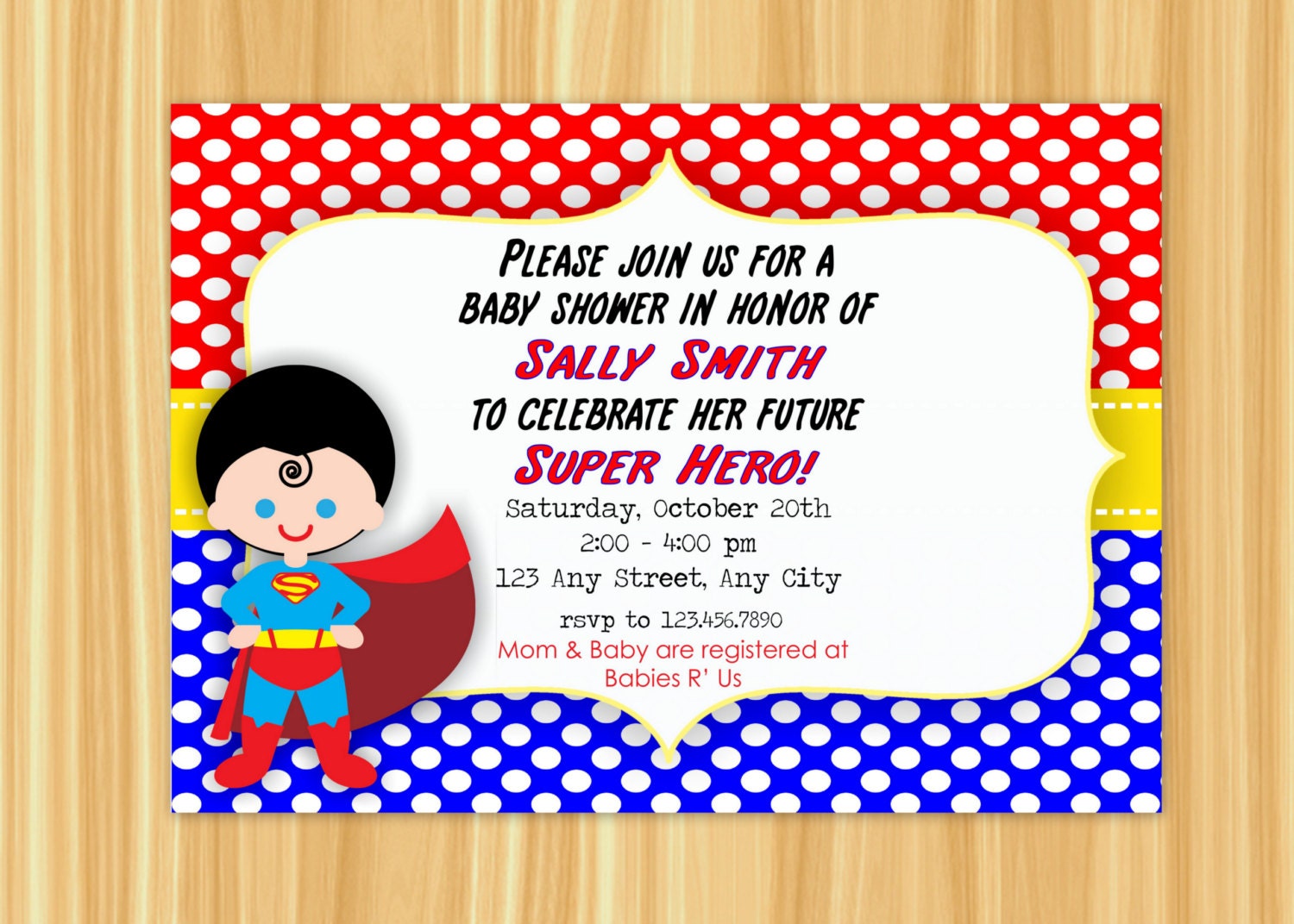 Superman Baby Shower Invitations 8