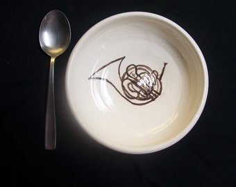 French horn cereal or ice cream bowl