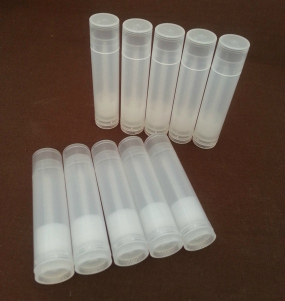 Clear Plastic Lip Balm Chapstick Tubes .15 oz with Lids BPA