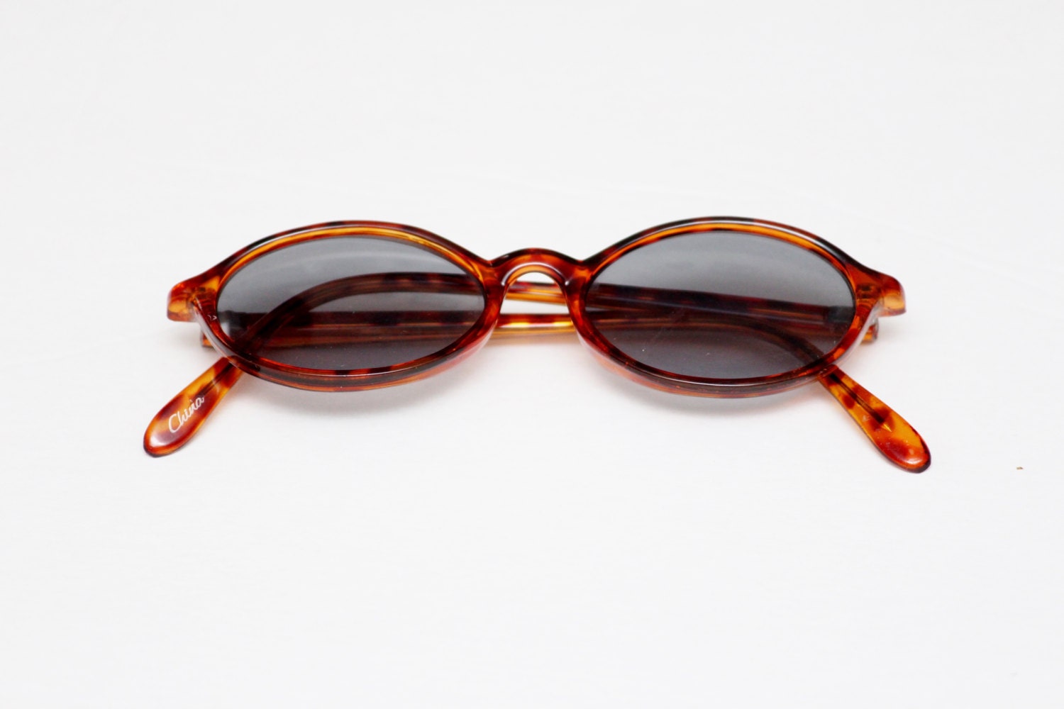 Rare 80’s Vintage “FIERCE” John Lennon Style BROWN Sunglasses Haute Juice