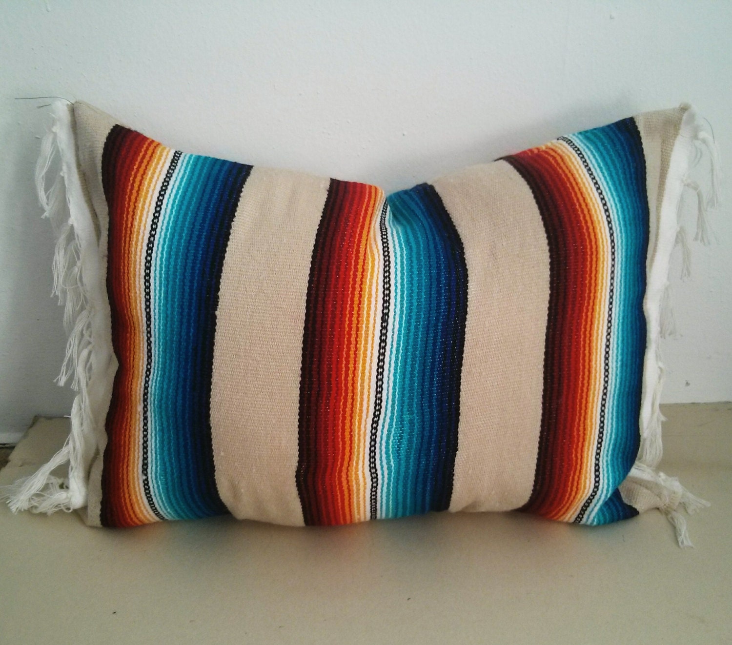mexican blanket pillow  urban outfitters by SeaGypsyCalifornia