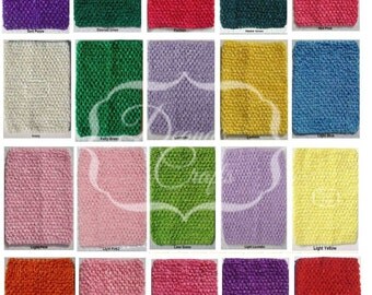 5 Lot 8" Crochet Tutu Tops Headbands Waistbands 5.5 - 6 X 8 Inch Mix or Match Colors
