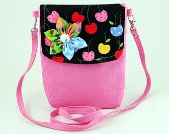 Pink long strap shoulder bag, small cross body bag crossbody bag,small ...