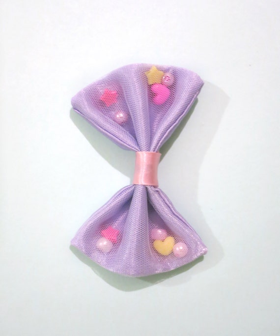 Pastel Satin Kawaii Filled Hair Bow