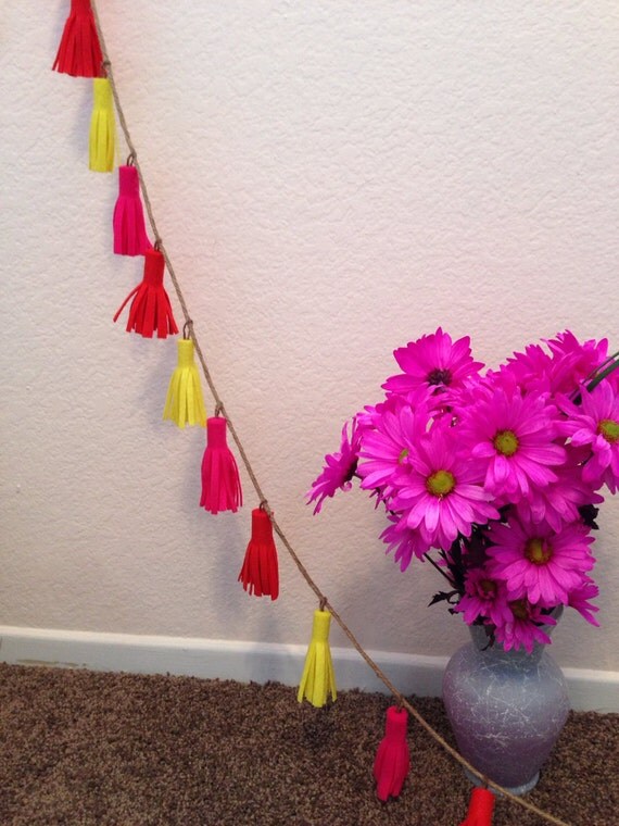 Items similar to Neon Tassel Garland on Etsy