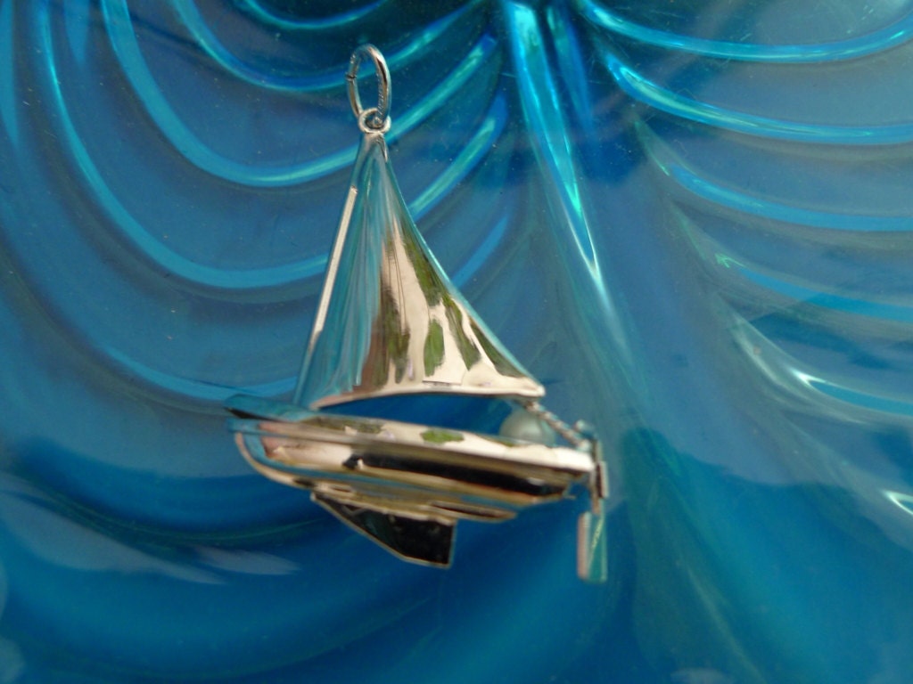 silver sailboat home decor