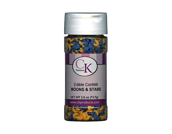 MOON and STARS Edible Confetti - Cake Decoration - Sprinkles - Baking and Party Supplies Il_570xn