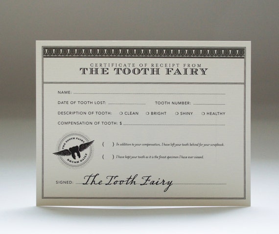 Tooth Fairy Receipts