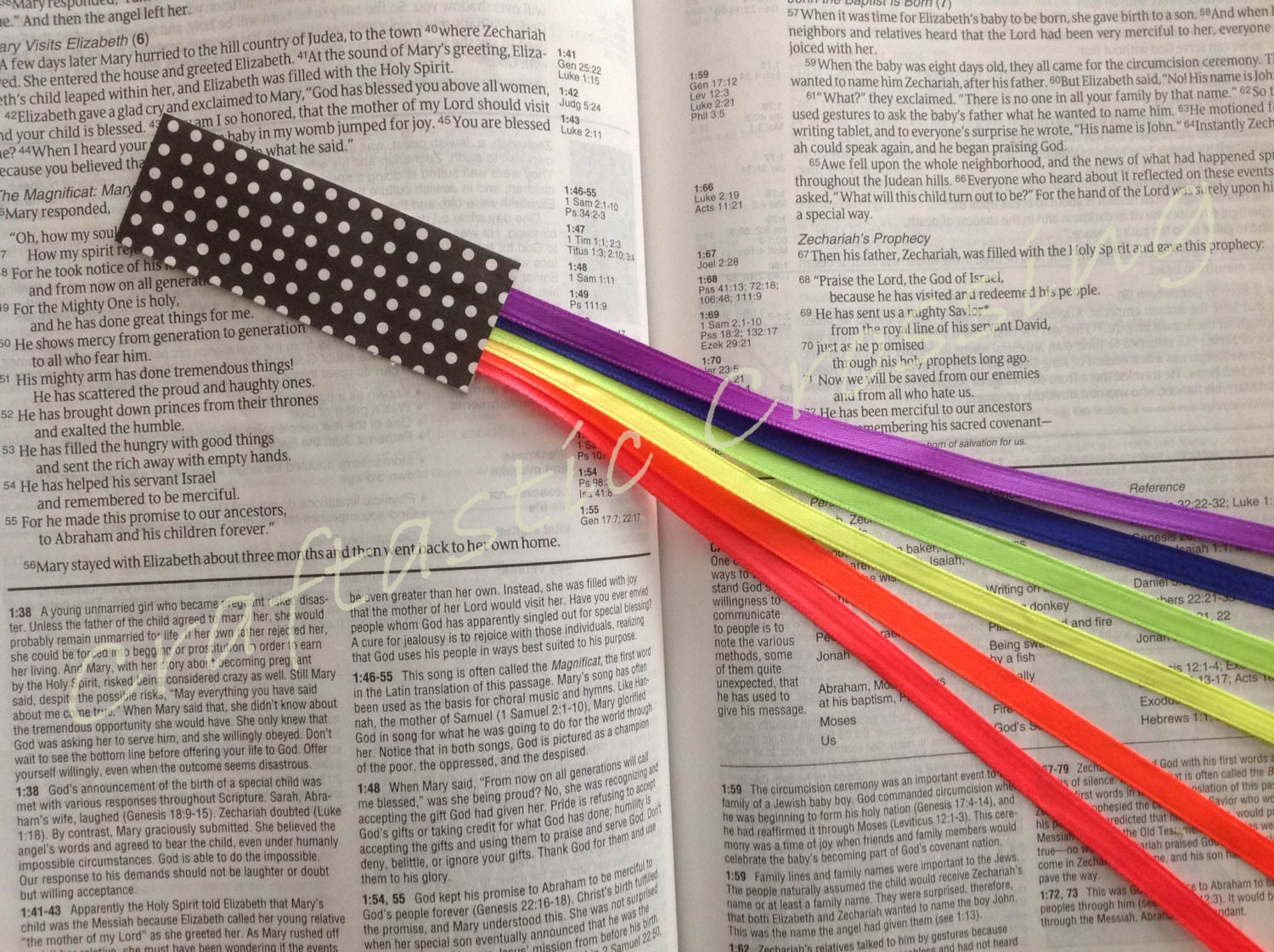 Multi page 6 ribbon bookmark for Bible hymnal hardcover book