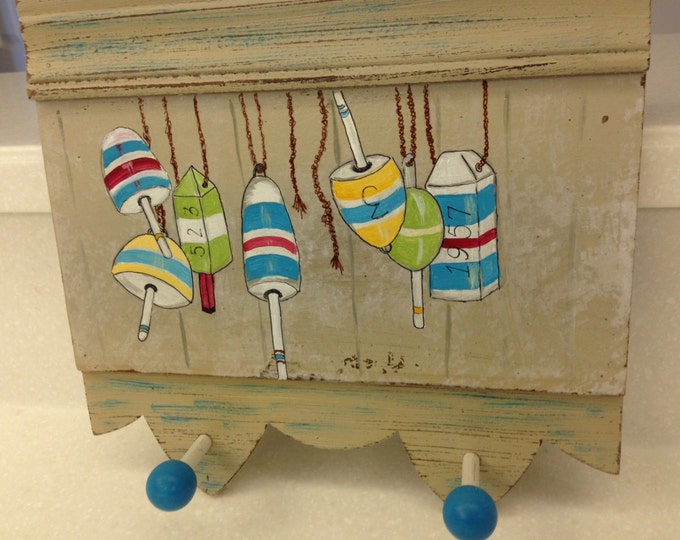 Solid Wood Clothes Rack with Acrylic Painted Fishing Bobbers