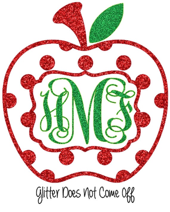 Download Items similar to Glitter Polka Dot Pattern Apple Monogram ...