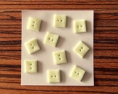 Ten very cute 'glow in the dark' buttons, made of polymer clay