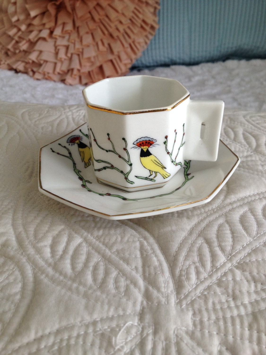 Coimbra Portugal teacup and saucer Haute Juice