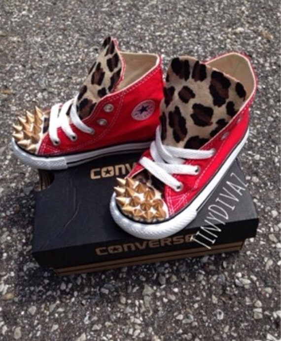 Spiked cheetah Converse